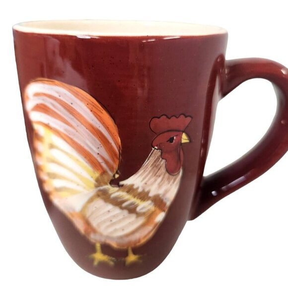 Rooster Mugs Kitchen Creations Colorful Design Country Farmhouse Decor Set of 4 - Picture 5 of 12